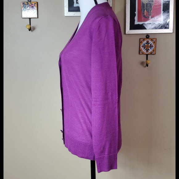 Calvin Klein purple cardigan - Picture 3 of 8
